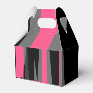 Pink Black and Grey Favor Box