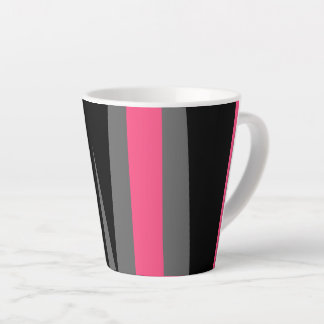Pink Black and Grey Latte Mug