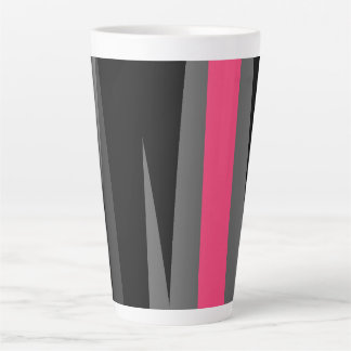 Pink Black and Grey     Latte Mug