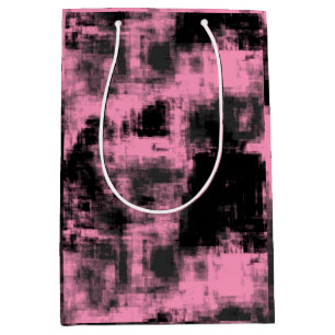 Pink Black and Grey   Medium Gift Bag