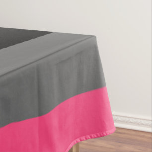 Pink Black and Grey Tablecloth