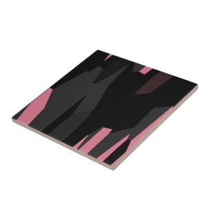 Pink Black and Grey   Tile