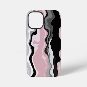 pink black and white abstract iPhone 12 mini case