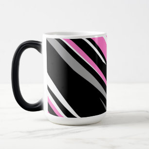 Pink Black and White Abstract Magic Mug