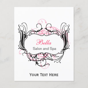 pink,black and white Chic Business Flyers