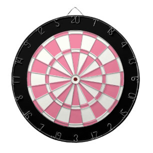Pink Black And White Dartboard