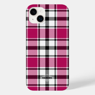 Pink, Black and White Plaid Iphone Case HAMbWG