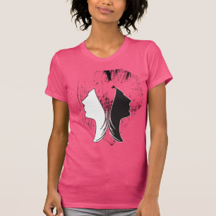 Pink Black and White Two Faces T-Shirt