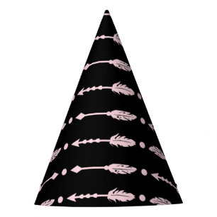 Pink & Black Arrows Wild ONE Girls Birthday Party Party Hat