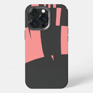 Pink & Black Artistic Abstract Fractal Art iPhone 13 Pro Case