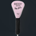 Pink black Best MOM by par Typography Custom  Golf Head Cover<br><div class="desc">Celebrate the Best Mom with our Custom Pink White Black "Best MOM" Typography Custom Golf Head Cover. Crafted with mothers in mind, this golf head cover combines custom typography with a stylish colour palette, featuring pink, white, and black. It's the perfect accessory to showcase your appreciation for Mom's love and...</div>