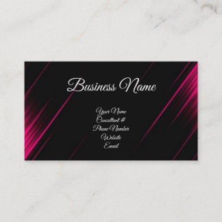 Pink & Black Calligraphy Consultant Business Card