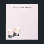 Pink Black Candy Corn Notepad<br><div class="desc">Pink Black Candy Corn</div>