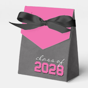 Pink & Black Chalkboard Graduation Gift Boxes