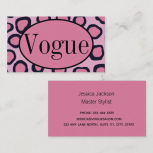 Pink Black Cheetah Animal Print Business Card