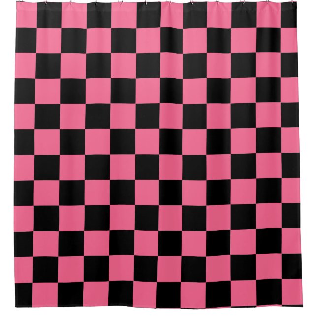 Pink Black Chequered Check Pattern (Front)
