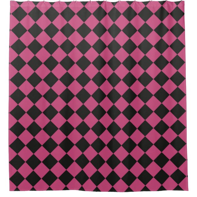 Pink Black Chequered Diamond Pattern  (Front)