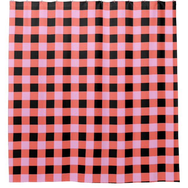 Pink Black Chequered Gingham Pattern (Front)