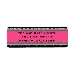 Pink black customizable shredded labels