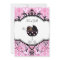 Pink Black Damask Baby Girl Shower Invitations
