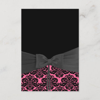 PINK & BLACK DAMASK Invitation