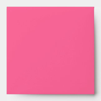 Pink Black Damask Wedding Photo Thank You Envelope