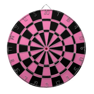 Pink black dartboard
