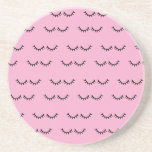 Pink Black Eyelashes Coaster<br><div class="desc">Pink Black Eyelashes</div>