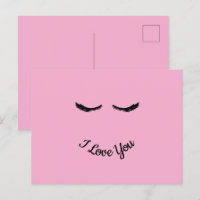 Pink Black Eyelashes Glam Personalized