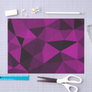 Pink black geometric mesh pattern tissue paper