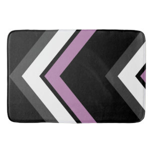 Pink, black, grey and white Chevron Bath Mat