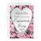 Pink & Black Heart Wedding - Engagement Invitation