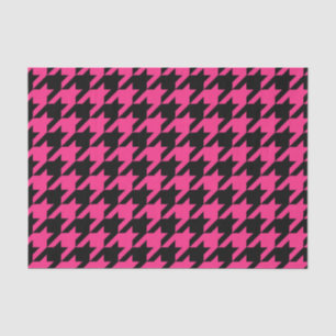 Pink Black Houndstooth Check Tissue Paper