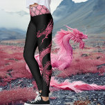 Pink Black Iridescent Scales Chinese Dragon Leggings<br><div class="desc">This design was created through digital art. It may be personalized by clicking the customize button and changing the colour, adding a name, initials or your favourite words. Contact me at colorflowcreations@gmail.com if you with to have this design on another product. Purchase my original abstract acrylic painting for sale at...</div>