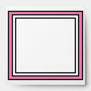 Pink Black Layered Square Frame  Envelope