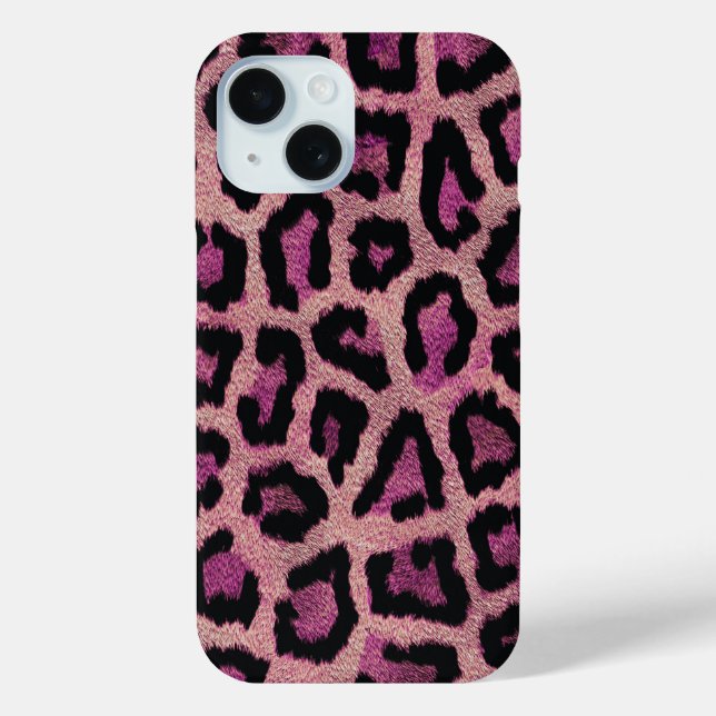 Pink Black Leopard Animal Case-Mate iPhone Case (Back)