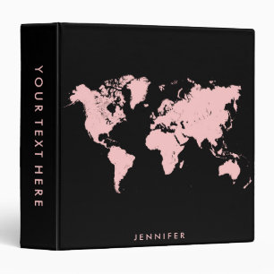 Pink & Black Map Binder