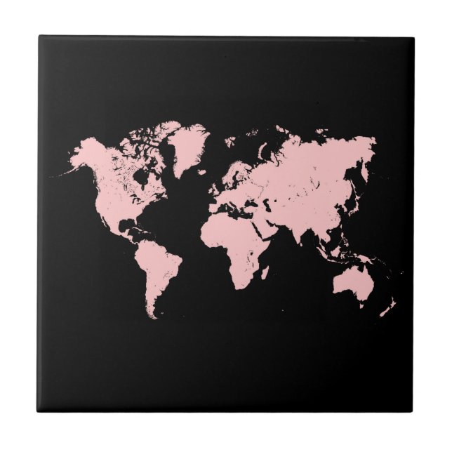 Pink & Black Map Tile (Front)