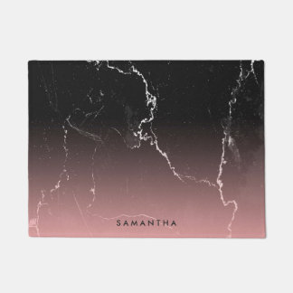 Pink & Black Marble Doormat