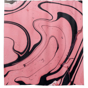 Pink Black Marble Hand Drawn