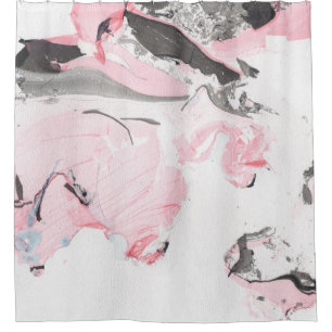 Pink Black Marble: Hand Drawn