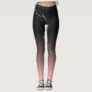 Pink & Black Marble Leggings