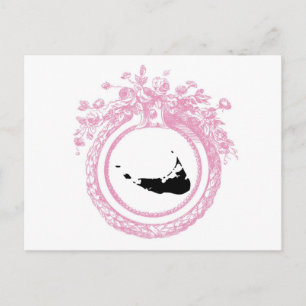 Pink & Black Nantucket Postcard