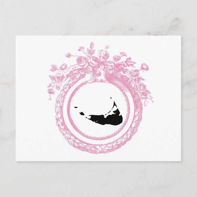 Pink & Black Nantucket Postcard (Front)
