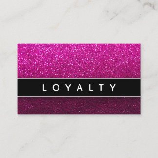 Pink Black Ombre Glitter MUA Nail Salon Hair Style Appointment Card