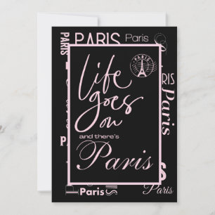 Pink & black paris eux faire-part