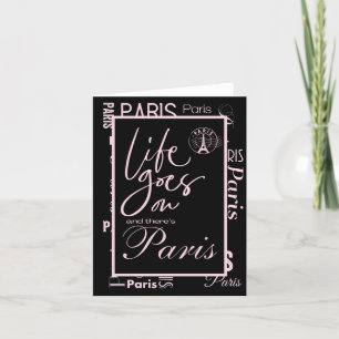 Pink, & black paris them announcement