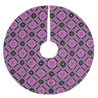 Pink & Black pattern Brushed Polyester Tree Skirt