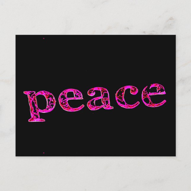 pink/black peace postcard (Front)