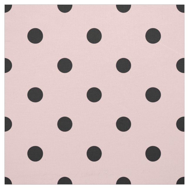 Pink black polka dot fabric (Swatch)